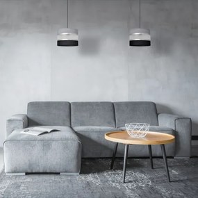 Csillár zsinóron HELEN 1xE27/15W/230V á. 20 cm fekete/szürke/ezüst