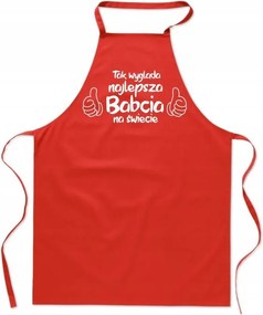 Konyhai Kötény piros Legjobb Nagymama Ajándék FA_441_cw