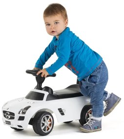 Push autó Mercedes 2xAA fehér/fekete