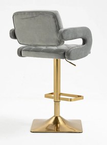 HR8403KW Acél modern velúr szék arany lábbal
