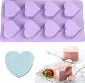 Szilikon forma Szív 5,8 cm 8 fészkes monoporciókhoz