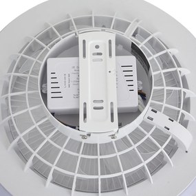 Mennyezeti ventilátor fehér LED RGB-vel, fényerőszabályzóval és távirányítóval - Clamo