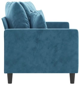 vidaXL kétszemélyes kék bársony kanapé 140 cm