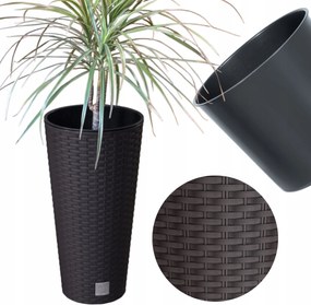 Kerek rattan kaspó 30cm magas kaspó távtartó betét