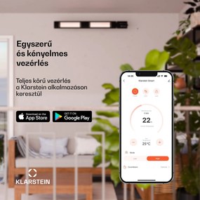 Klarstein LumiHeat infravörös mennyezeti fűtés | 2000 W | 15 m² | LED világítás | 42 cm x 42 cm