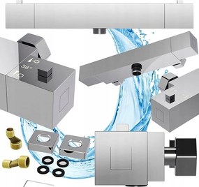 Termosztátos Zuhany Csaptelep Zuhany Ezüst Fürdőszoba Csaptelep Tugela