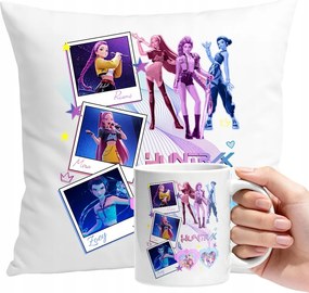 Bögre Szett Párna K-pop Démon Hunters Huntrix Vadászok Ajándék Szöveg