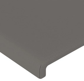 szürke műbőr LED-es fejtámla 180x5x118/128 cm