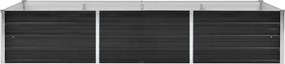 Magasított virágtartó, antracit, 240x80x45 cm, galvanizált acél