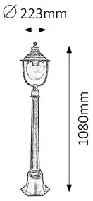 Rabalux 8679 - Kültéri lámpa BARCELONA 1xE27/60W/230V
