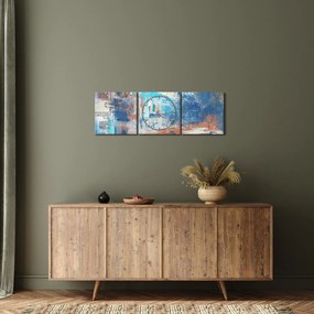 Kép - lovaglásra született, kék tónusok (órával) (90x30 cm)