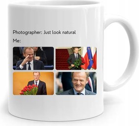 Donald Tusk Bögre Jó Étvágyat Kívánó Platformmal, fényképes nyomattal