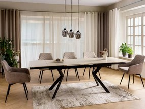 Norton bővíthető étkezőasztal bézs/fekete 160-240 cm