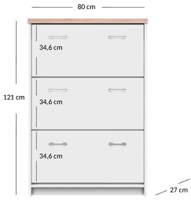 Cipőtároló Tianna (fehér). 1053321