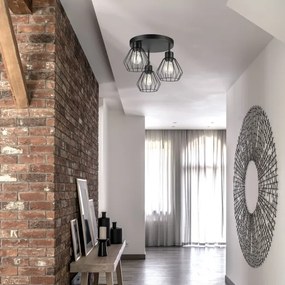 Felületre szerelhető csillár AUDREY 3xE27/60W/230V fekete