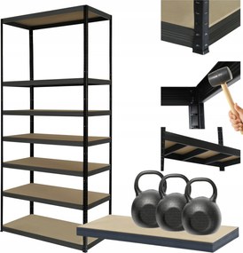 Tárolószekrény fém állvány Helios 270x110x35cm 7Px350kg 300EZER Komb