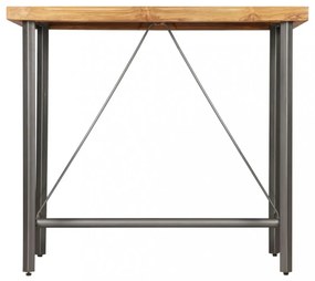 tömör újrahasznosított tíkfa bárasztal 120x58x106 cm