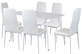 Jenna 6+1 étkező garnitúra fehér