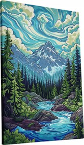 Vászonkép Festői Hegyi Tájkép otthon nappali szoba 40x60