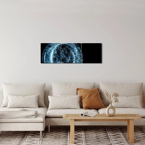 Egy jég csepp képe (órával) (90x30 cm)