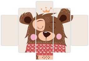 Kép - Teddy maci piros sállal (150x105 cm)