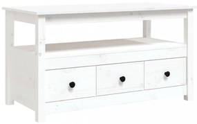 fehér tömör fenyőfa dohányzóasztal 102 x 49 x 55 cm
