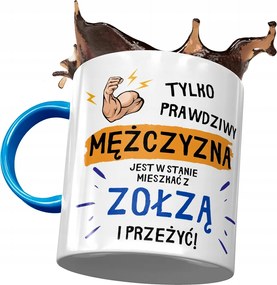 Bögre Kék Vicces Élni A Zolival Ajándék Nyomtatott Fotóval