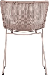 Bézs műrattan kerti szék szett 2 db-os Wings – WOOOD