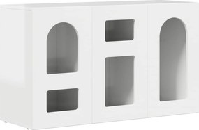 vidaXL Széf Magas Fényű Fehér 100 x 35 x 59 cm Faanyag