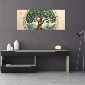 Kép – Fonott életfa (120x50 cm)