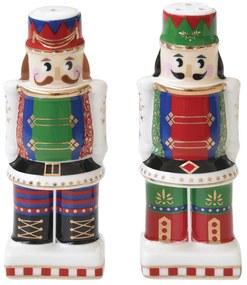 Diótörő formájú porcelán só-borsszóró szett Nutcrackers