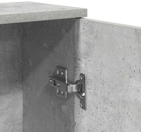 betonszürke fürdőszobaszekrény tekercstartóval 39x22x90 cm