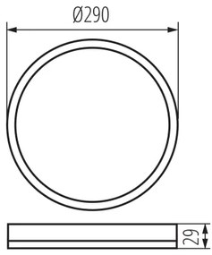 Kanlux 31502 - LED Fürdőszobai mennyezeti lámpa AZPO LED/18,5W/230V átm. 29 cm IP54 fehér