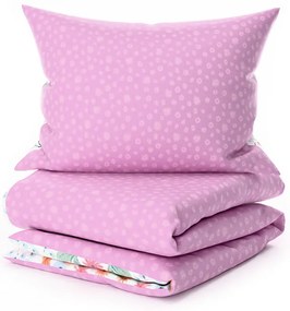 Krepp ágynemű kiságyba Renforcé LUNETTA rózsaszínű Ágyneműhuzat mérete: 45 x 65 cm | 90 x 140 cm