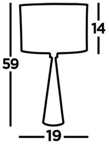 Searchlight EU2743BGO - Asztali lámpa CHOLE 1xE27/60W/230V
