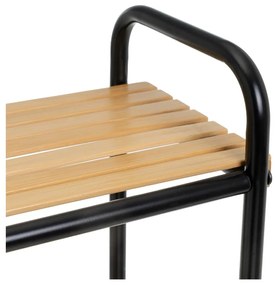 Fekete-natúr színű bambusz polcos állvány 41x77 cm – Casa Selección