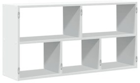fehér szerelt fa fali polc 100 x 25 x 50 cm