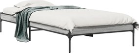 vidaXL sonoma tölgyszínű szerelt fa és fém ágykeret 90 x 200 cm