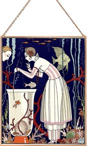 George Barbier - L’étourdissant petit poisson Robe d’été üvegkép, f