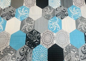 Katrin kék krepp ágyneműhuzat TiaHome - 1x Párna 90x70cm, 1x Paplan 140x200cm