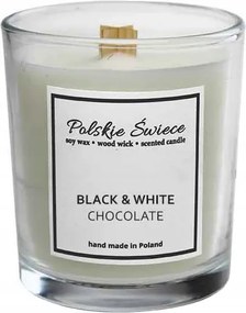 Szójagyertya fa kanóccal Black And White Chocolate