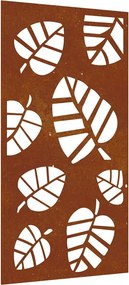 vidaXL levélmintás corten acél kerti faldísz 105 x 55 cm