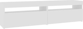 vidaXL 2 db magasfényű fehér TV-szekrény LED-világítással 75x35x40 cm