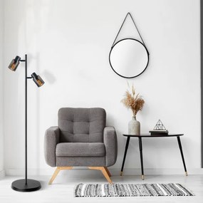 REBECCA állólámpa 2xE14/8W/230V fekete/füstszínű