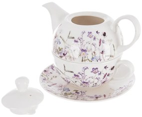 Fehér-lila porcelán teázó szett Louka – Orion