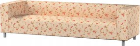 Klippan 4 személyes kanapé huzat Ikea virágok krémszínű háttérrel