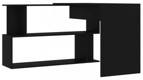 fekete szerelt fa sarokasztal 200 x 50 x 76 cm