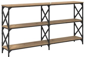 Konzolasztal kézműves tölgy 156 x 28 x 80,5 cm Faanyag