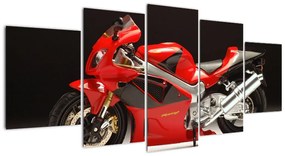 Egy piros motorkerékpár képe (150x70cm)