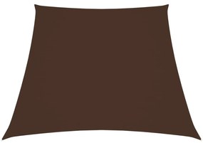 barna trapéz alakú oxford-szövet napvitorla 2/4 x 3 m